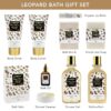 Christmas At-Home Spa Kit with Honey Almond Scent, Bath Gift Basket - Vit E-Rich Bath Essentials, Tumbler, Ear Candles, Bath Oil, Salts, Shower Steamer, Organic Lip Balm & More in Leopard Basket, 21 - Image 7