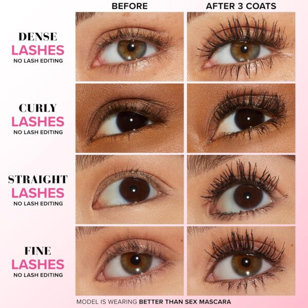 Too Faced Better Than Sex Volumizing Mascara | Volume, Length + Peptides - Image 8